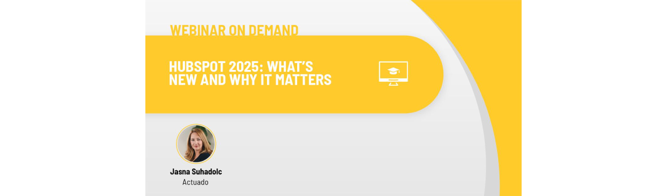 Graphic with the title “HubSpot 2025: What’s New and Why It Matters.